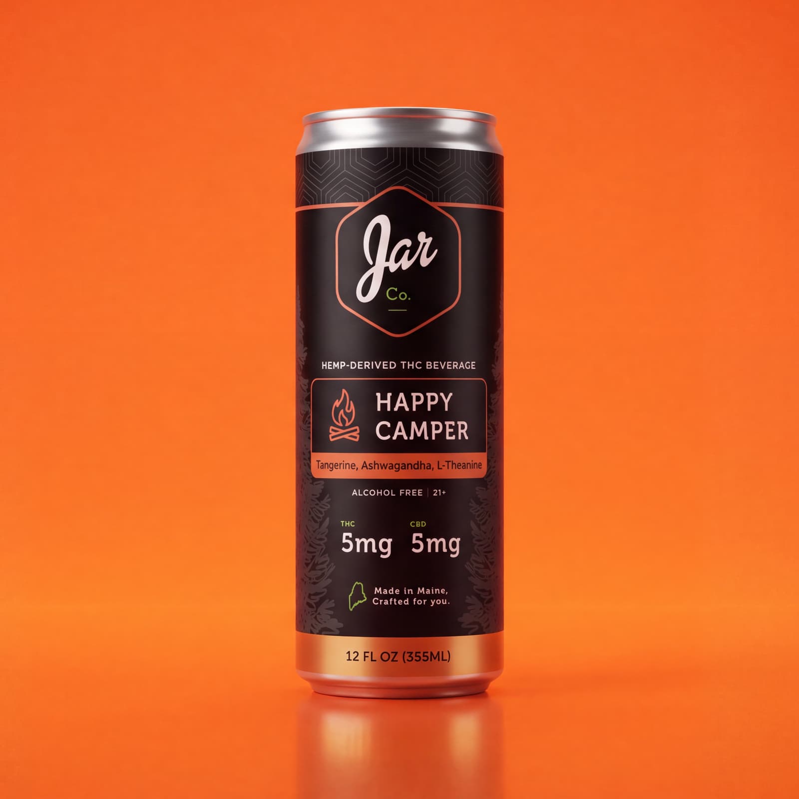 Jar Co. Happy Camper Seltzer 1:1 5mg THC + 5mg CBD