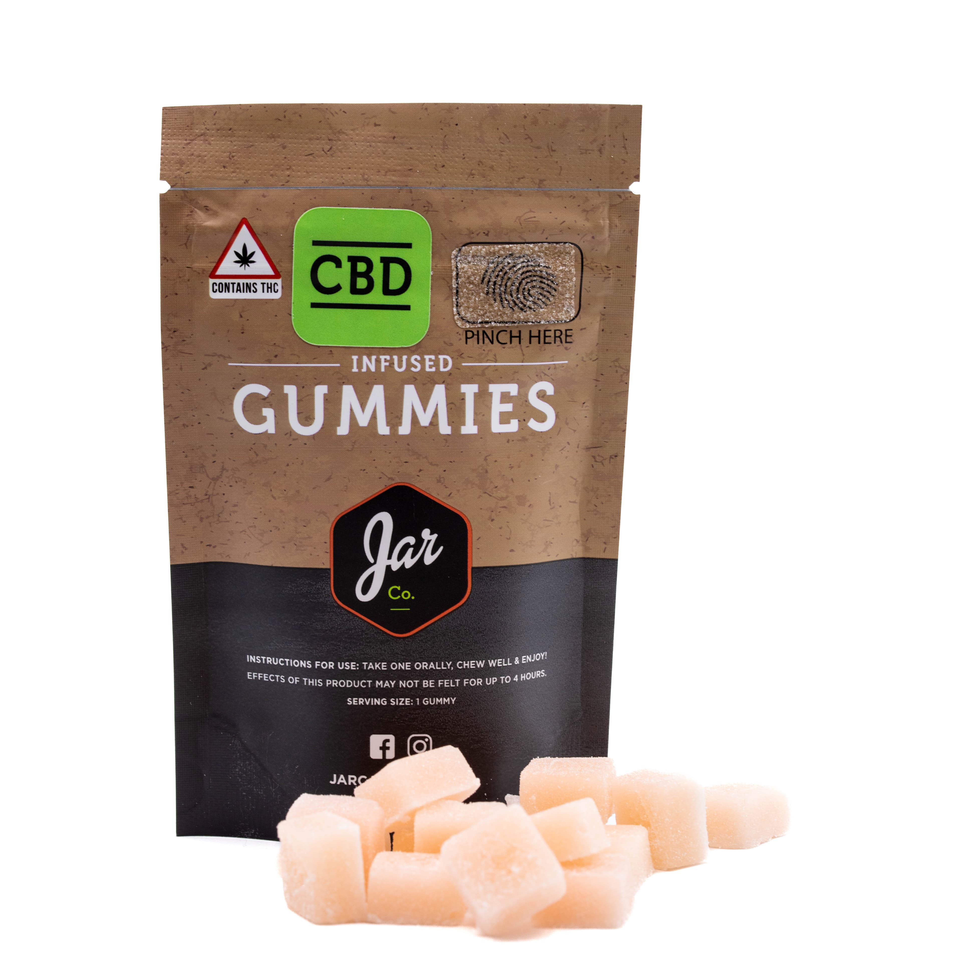 Jar Co. Sour Watermelon CBD Gummies - 300mg ( 20mg CBD / piece )