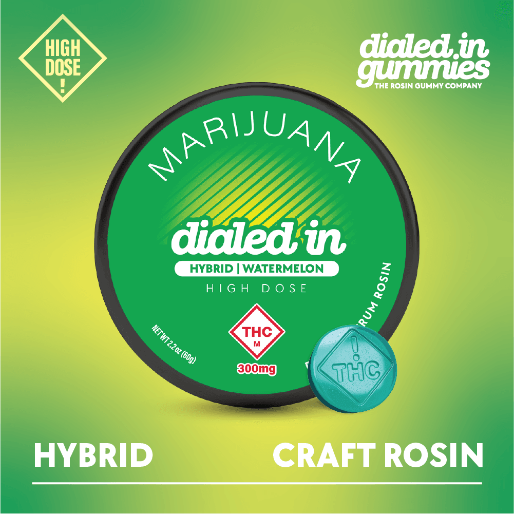 Dialed In Gummies 300mg - Watermelon - Rosin Gummies (10pk)