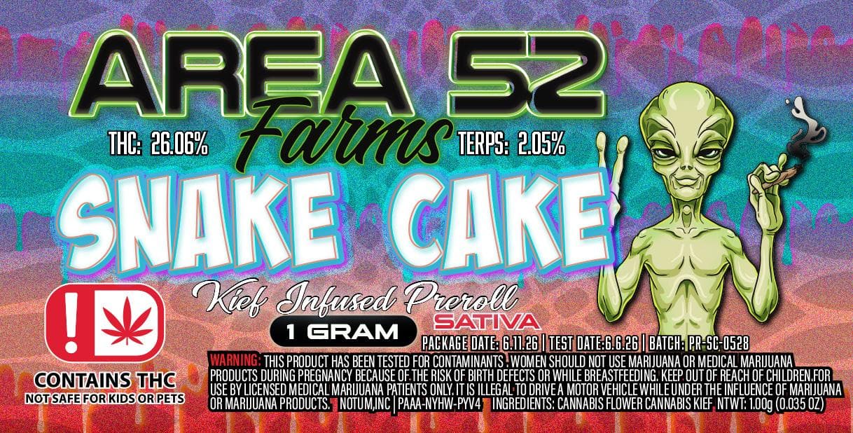 Area 52 PRE-ROLLS - - Snake Cake