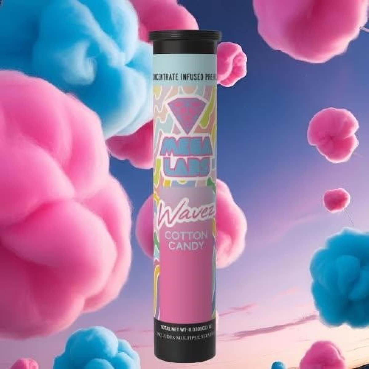 Wavez 1g Cotton Candy Infused Pre-Roll | TAX INCLUDED