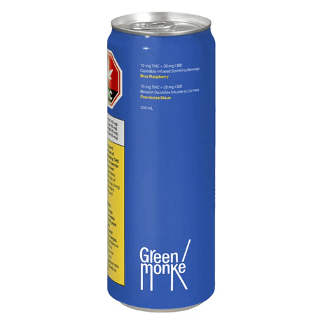 Green Monké Monke | Blue Raspberry Sparkling Beverage | 355ml