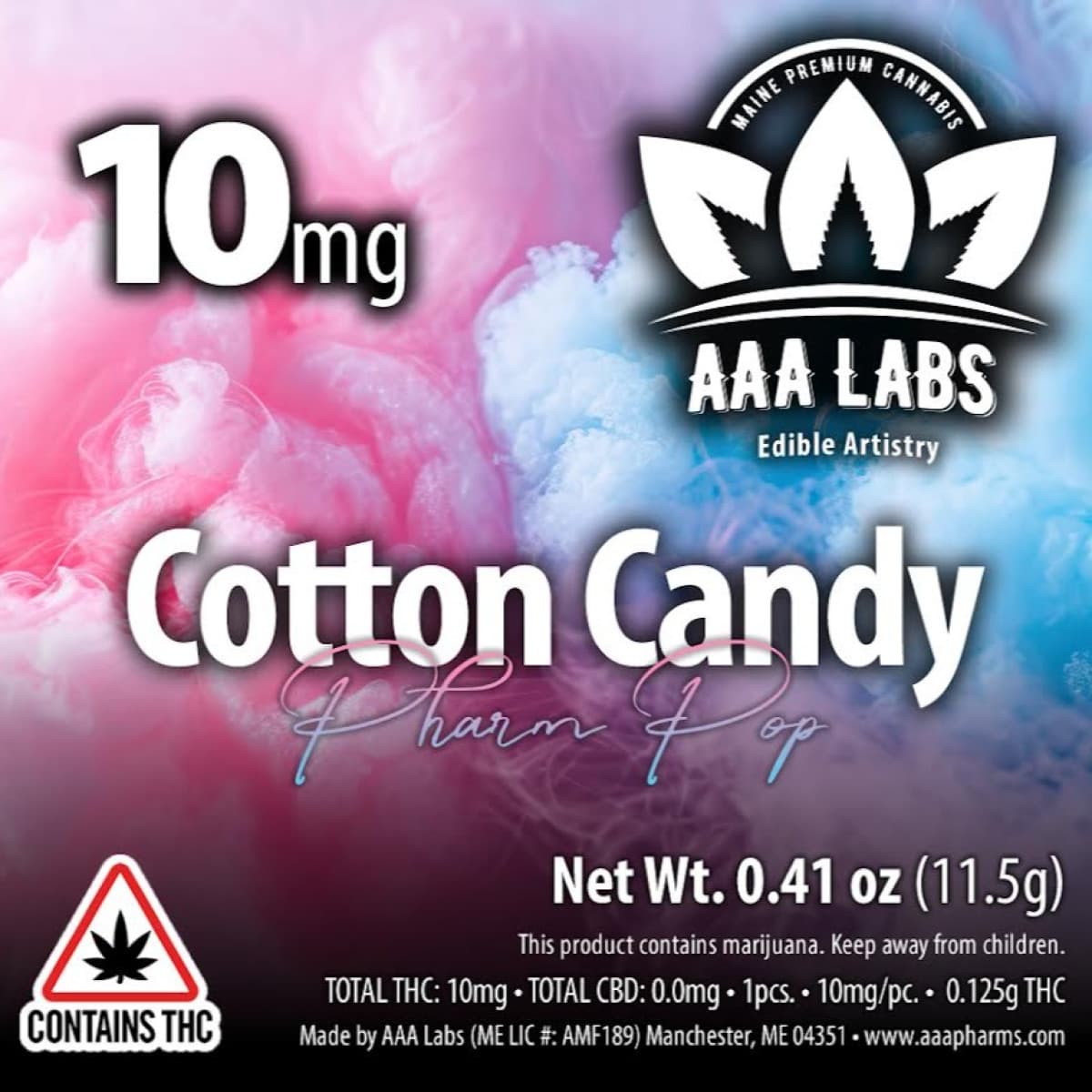 AAA Pharms Cotton Candy | 10mg Lollipop