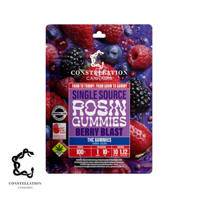 Constellation Berry Blast 1:1:1 THC/CBD/CBN 10pk/100mg Hash Gummies (Constellation)