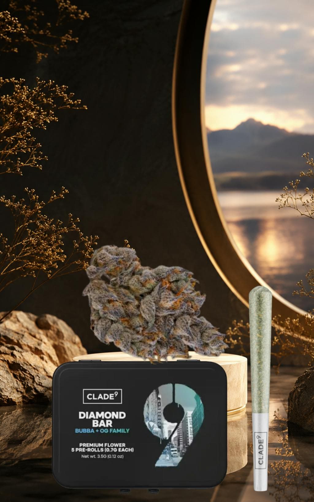 Clade9 Diamond Bar - 5pk Pre-Rolls 3.5g