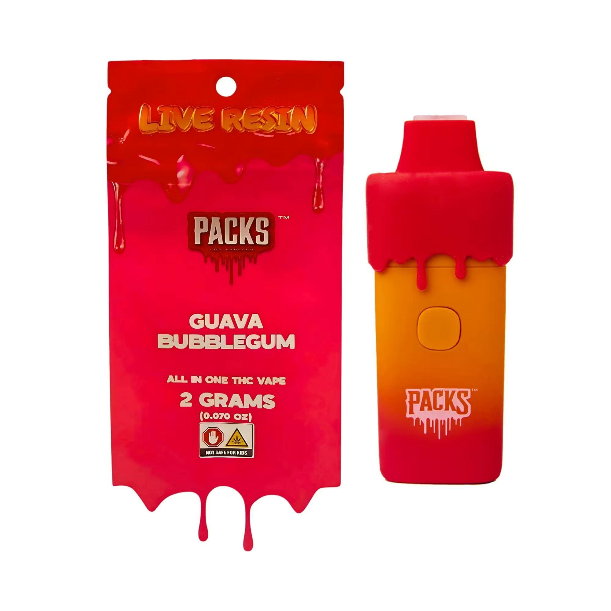 Packs Guava Bubblegum | Live Resin Disposable | 2g