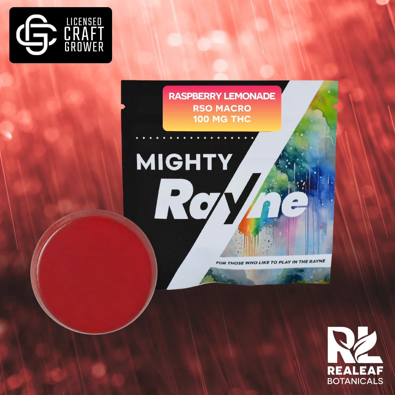 RAYNE Mighty Rayne RSO Macro Gummy - Raspberry Lemonade 100mg