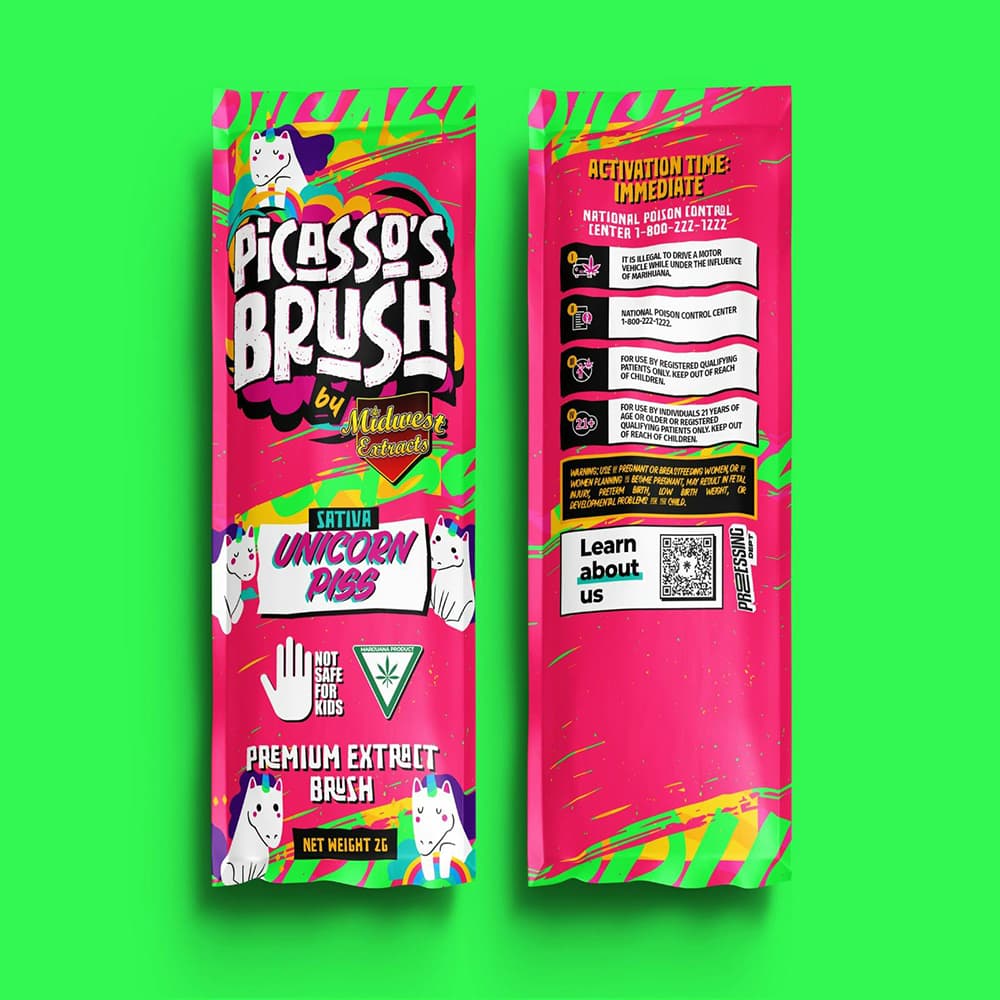 Midwest Extracts Midwest Extracts Unicorn Piss Picasso's Live Resin Brush 2g
