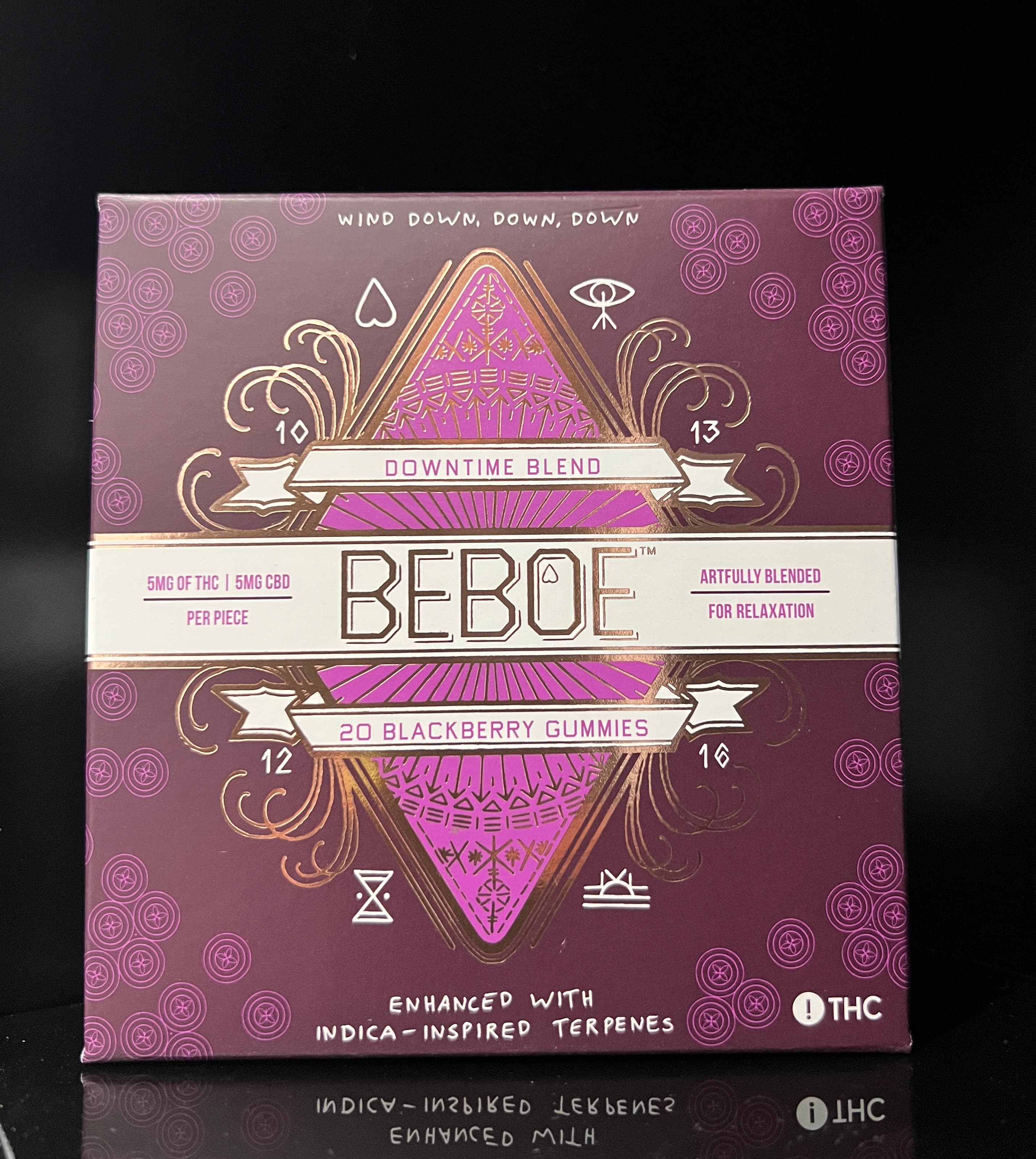 BEBOE 1:1 Downtime Blackberry [20pk] (100mg CBD/100mg THC)
