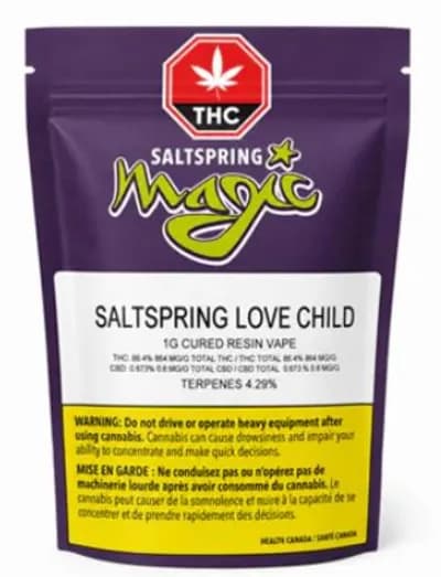 Salt Spring Magic Saltspring Love Child Cured Resin Disposable 1g