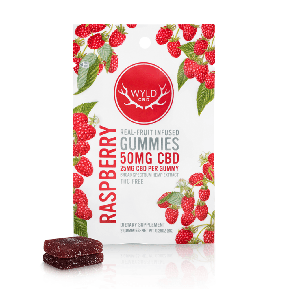 Wyld WLD Raspberry Sativa Gummy 50mg THC 8834133223