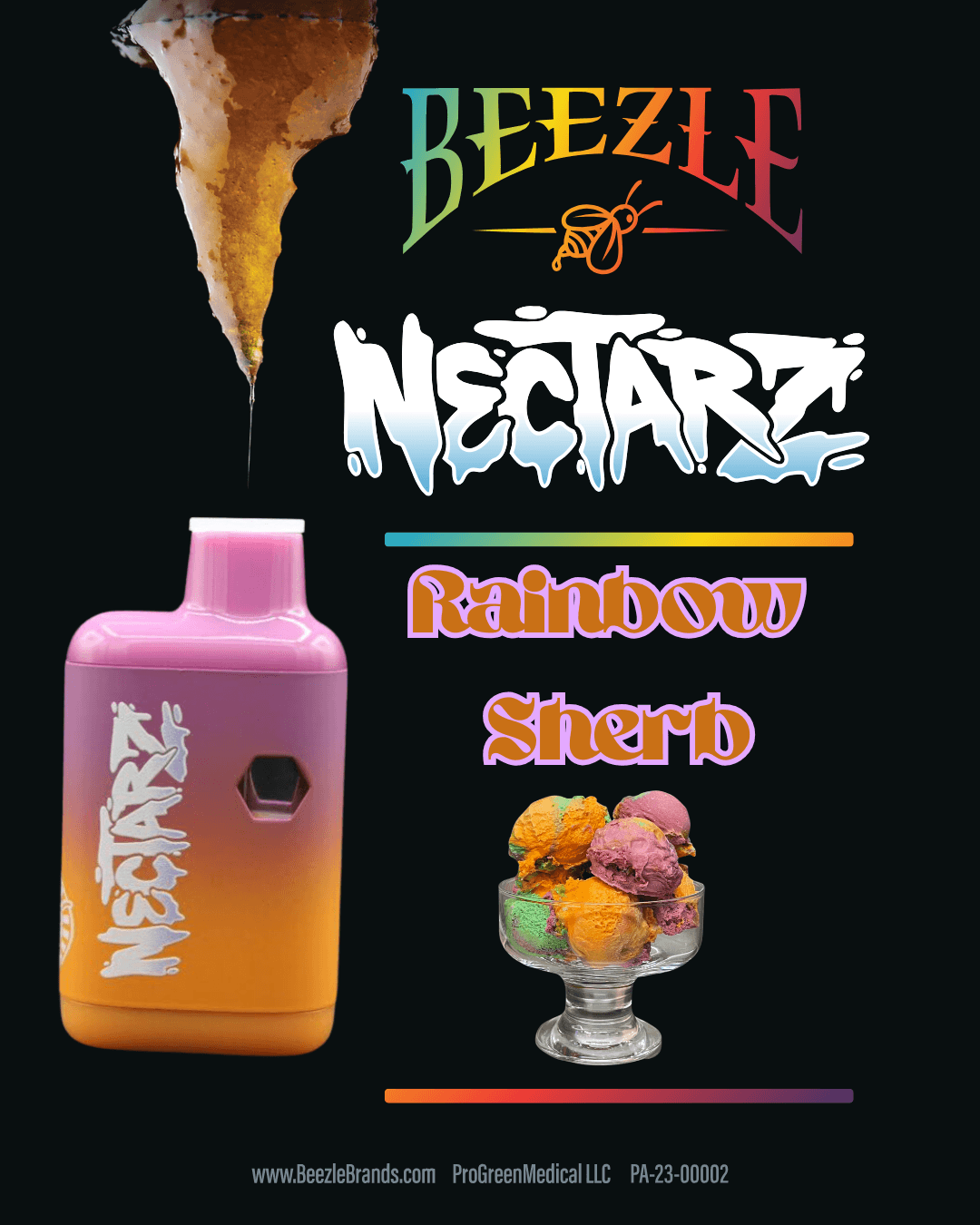 Beezle Beezle Rainbow Sherb Nectarz Disposable