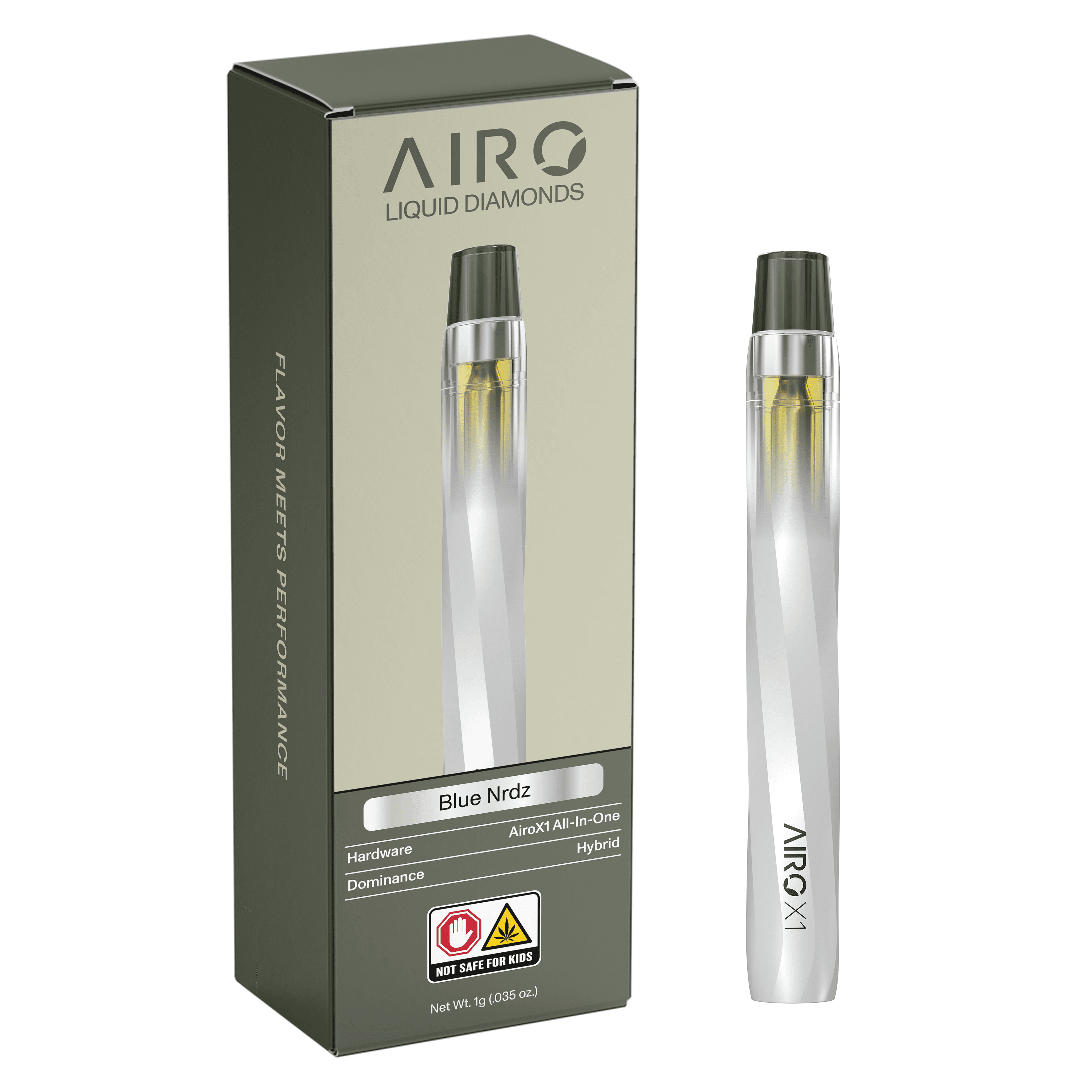Airo X1 | Liquid Diamonds | Blue Nrdz | Hybrid | Disposable Vape | 1g