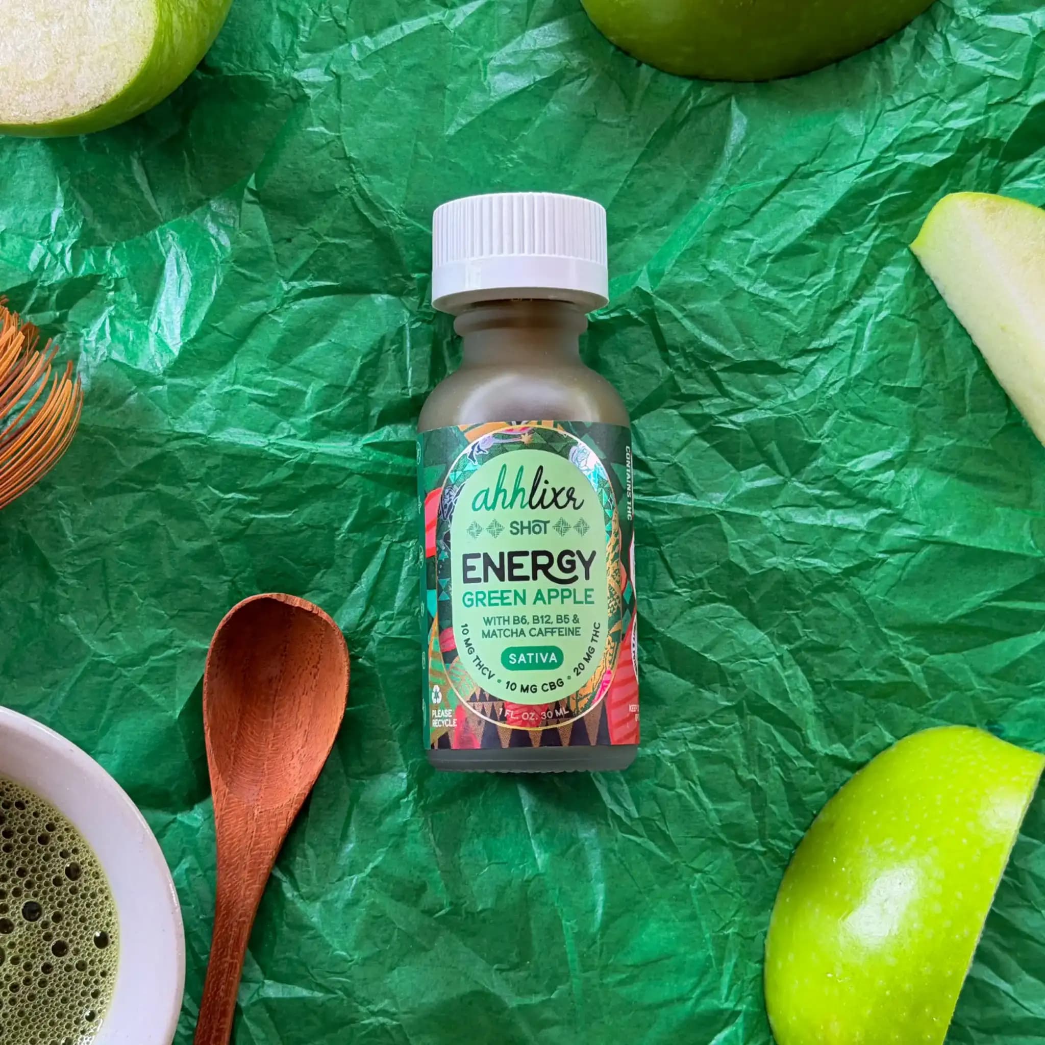 Ahh Moments Green Apple - Energy Shot 20mg:10mg:10mg (THC:CBG:THCV)