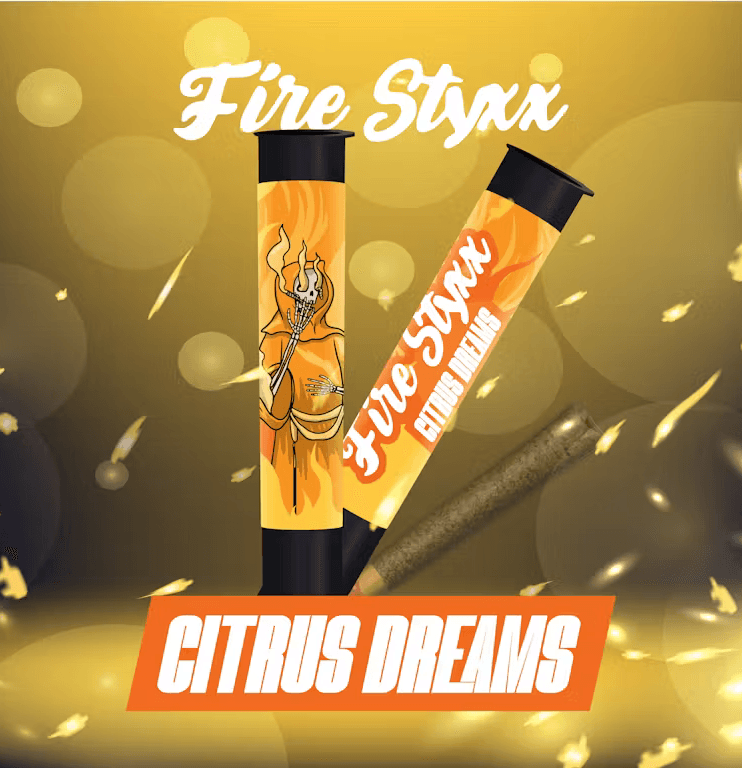 Simpler Daze 1g Citrus Dreams Fire Styxx Infused Pre-Roll | TAX INCLUDED