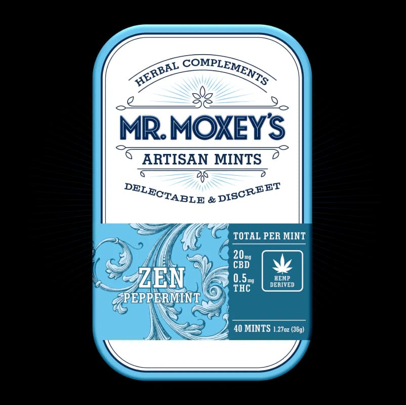 Mr. Moxey's Mints Peppermint "Zen" Mints | 20pc 1020mg 1:50 (THC:CBD) | Mr. Moxey's