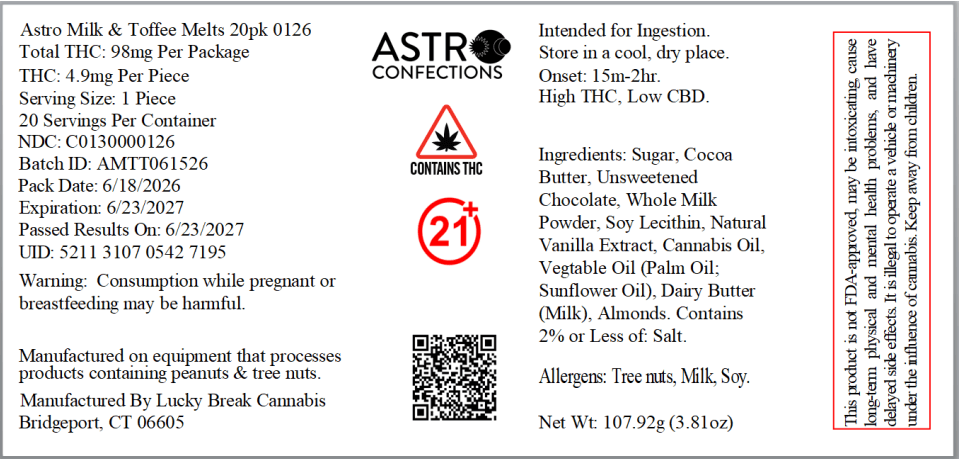 Astro Confections Astro Milk & Toffee Melts 20pk 0119