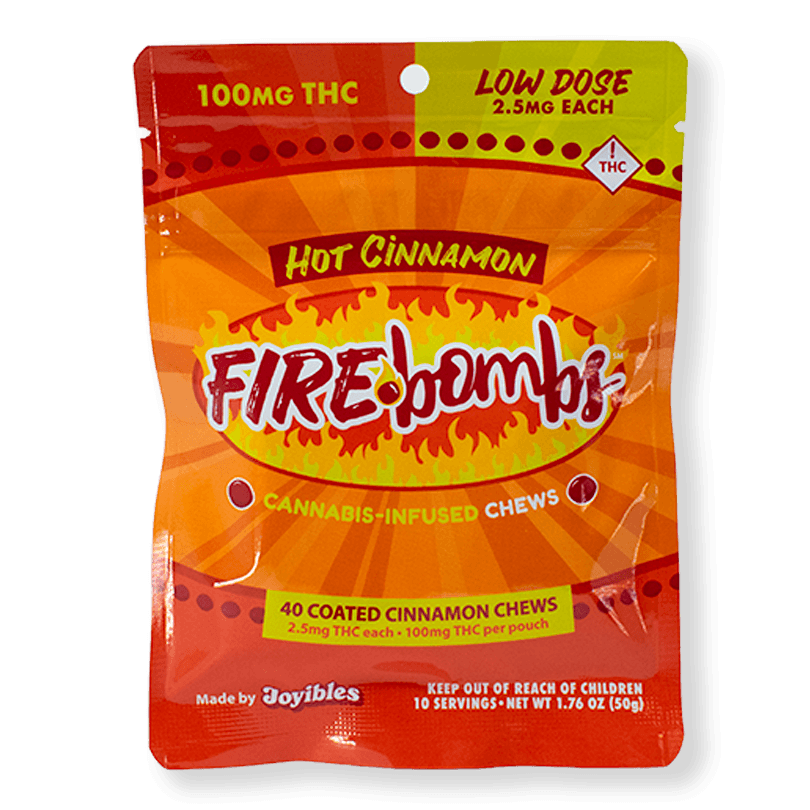 JOY BOMBS Hot Cinnamon Fire Bombs Chews - 100mg