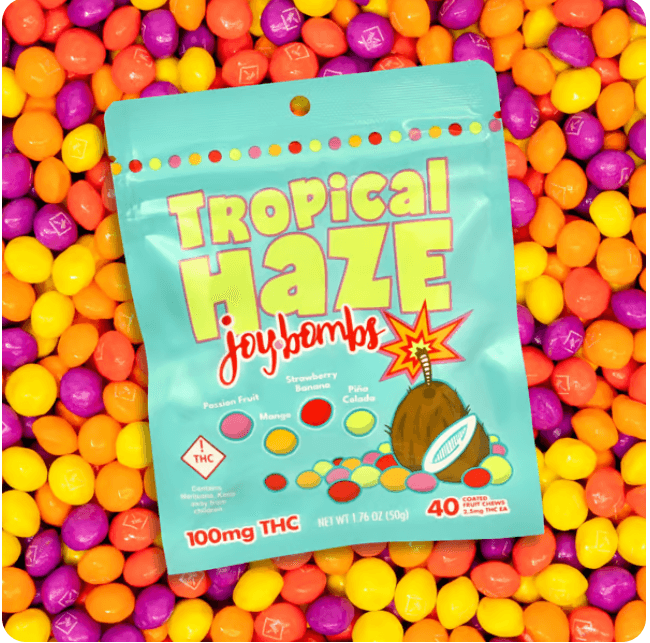 JOY BOMBS Tropical Haze Fruit Chews | 100mg - JoyBombs