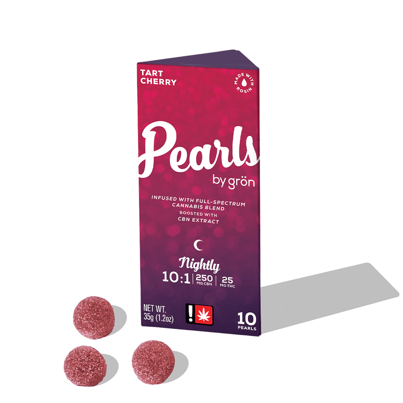 Grön TART CHERRY 10:1 CBN:THC PEARLS GUMMIES 10X2.5MG