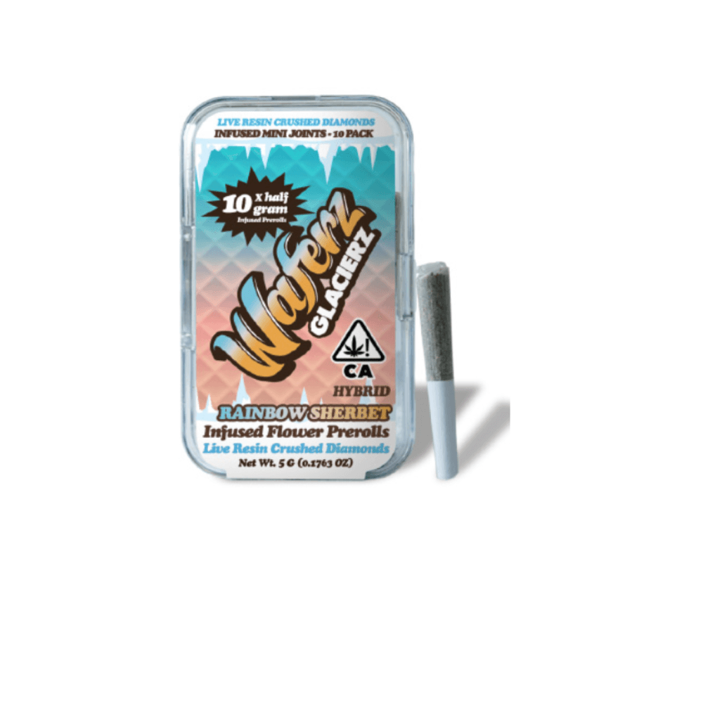 WAFERZ 5g Rainbow Sherbet Infused Pre-Roll Pack (.5g - 10 pack) - Waferz