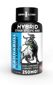Cannabull Blue Raspberry (HYBRID) - Nano Cannabis Syrup 250mg Tinctures