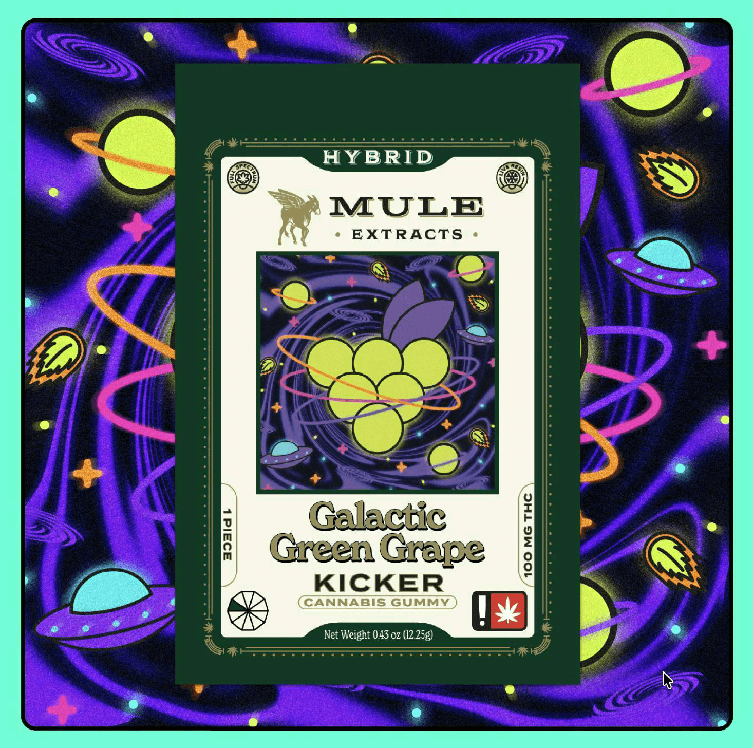 Mule Extracts GALACTIC GREEN GRAPE FOCUS I KICKER I MULE EXTRACTS - 100 MG