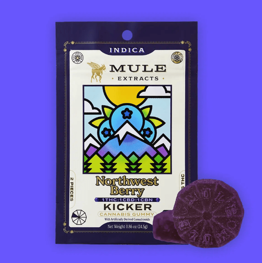 Mule Extracts NORTHWEST BERRY | 1:1:1 THC:CBD:CBN | 2PK/50MG