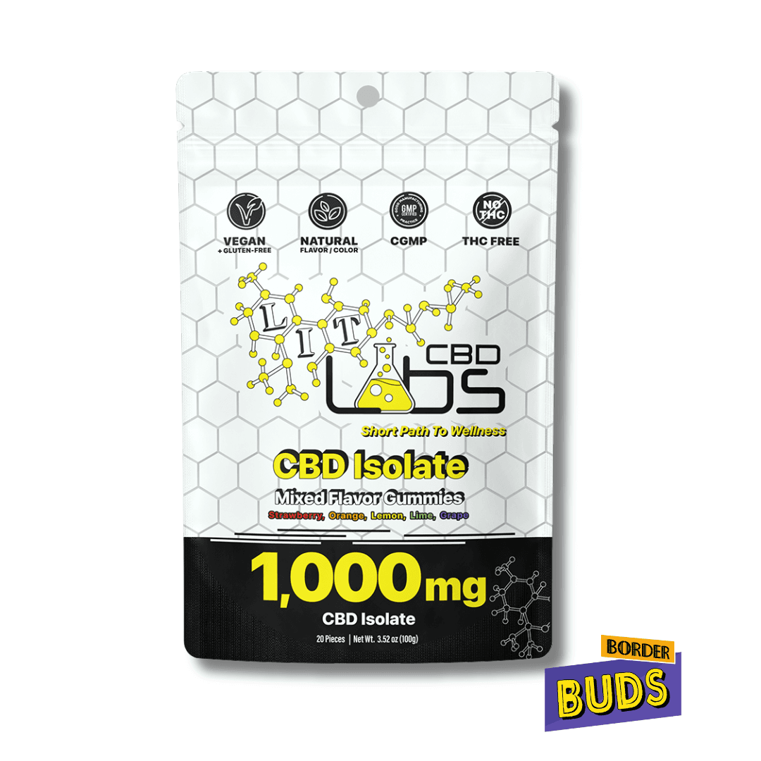 Lit Labs CBD Isolate Gummies | 1000mg Mixed Flavor