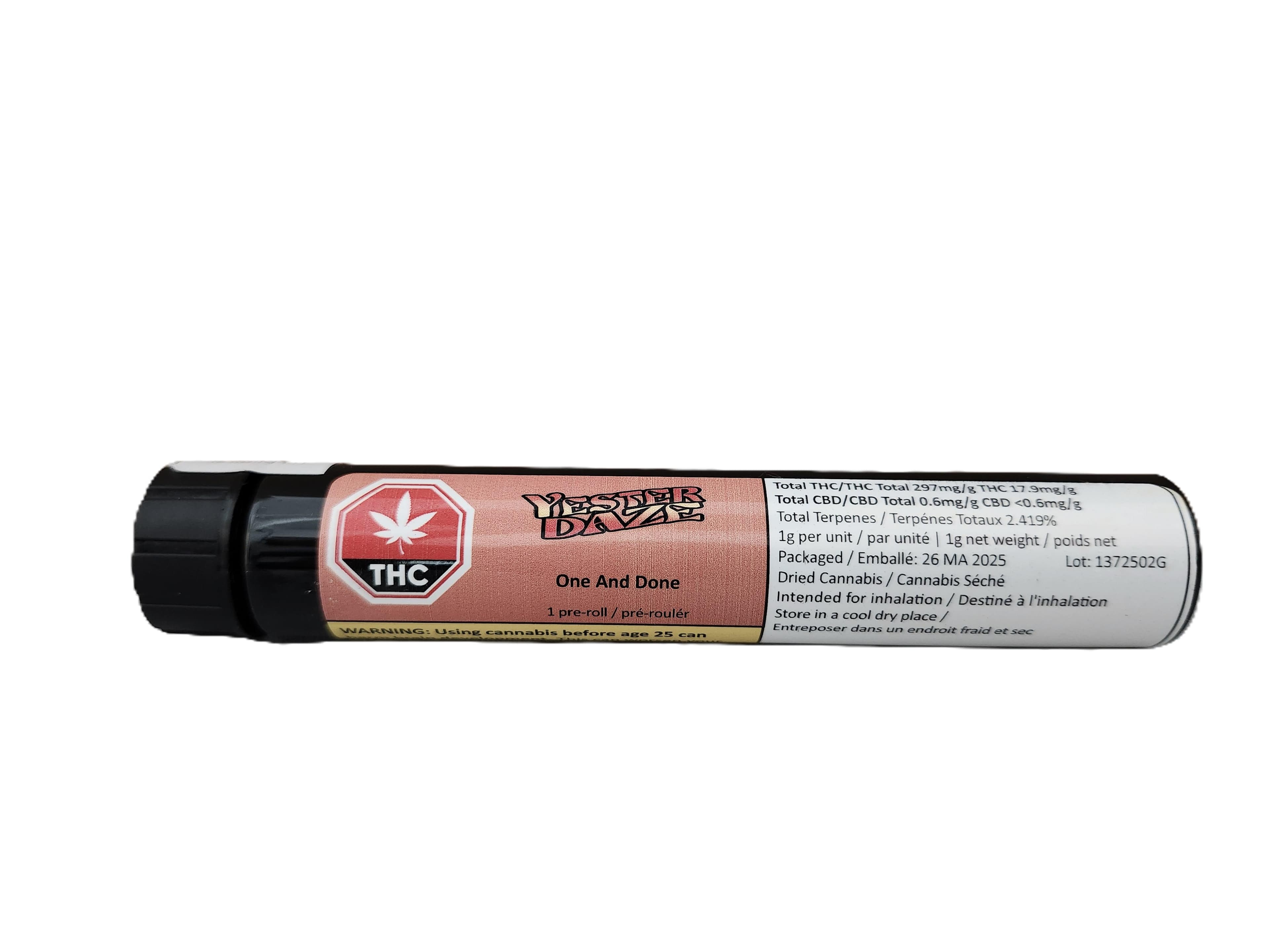 Yesterdaze One And Done 1 x Pre-Roll
