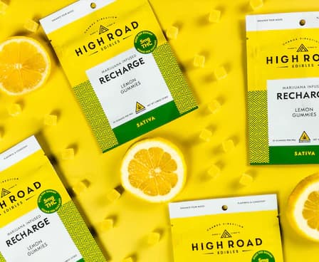 High Road Gummies | Recharge Lemon | 100mg