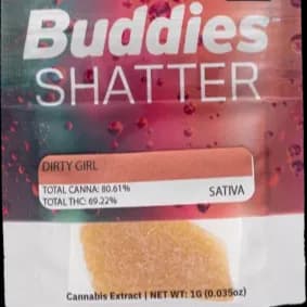 Buddies EXTRACT - SHATTER - 1G - INDICA - DONKEY BUTTER