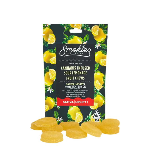 Smokiez Edibles Sour Lemonade | 100mg Fruit Chews Edibles