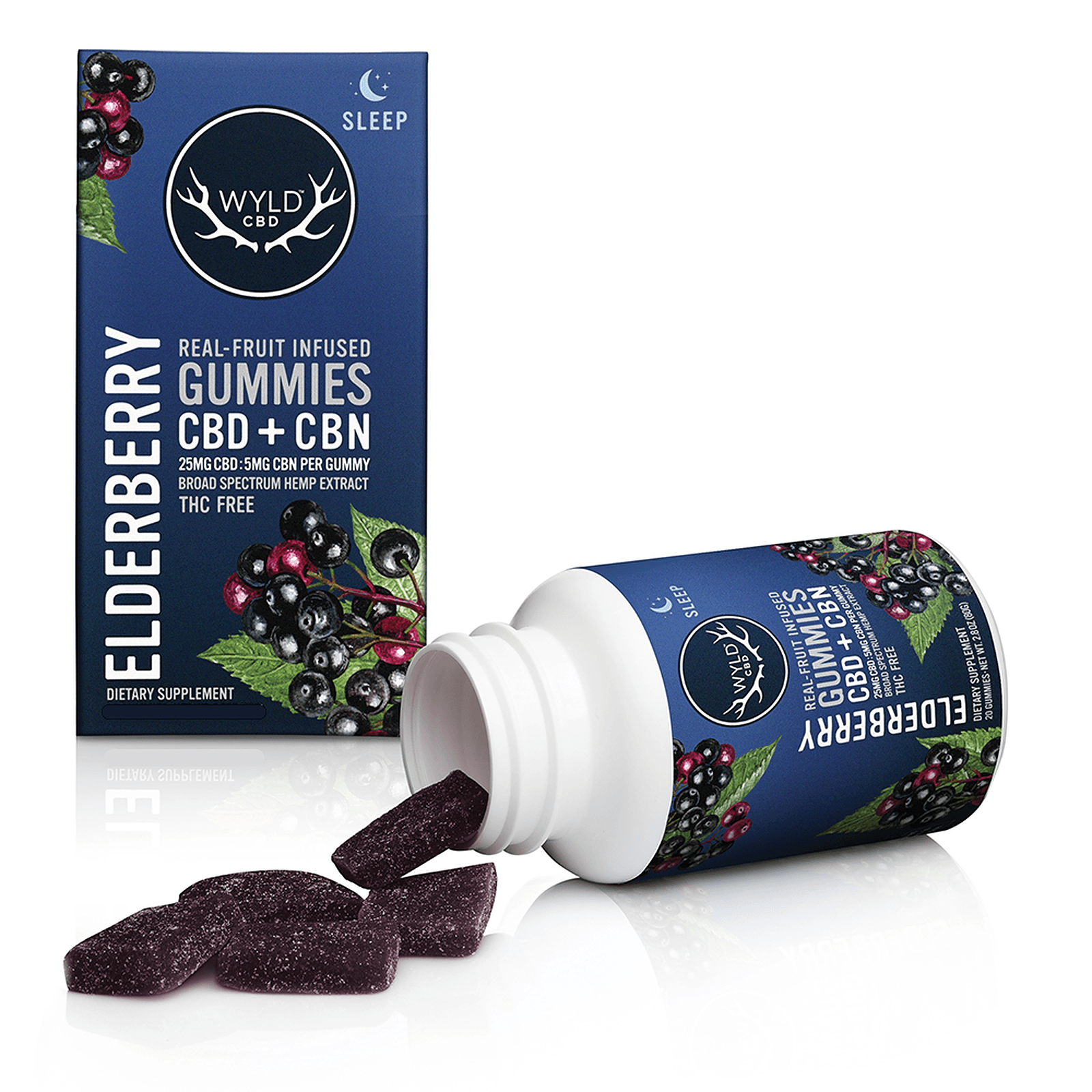 Wyld Wyld HEMP 500mg CBN:CBD Elderberry Gummies