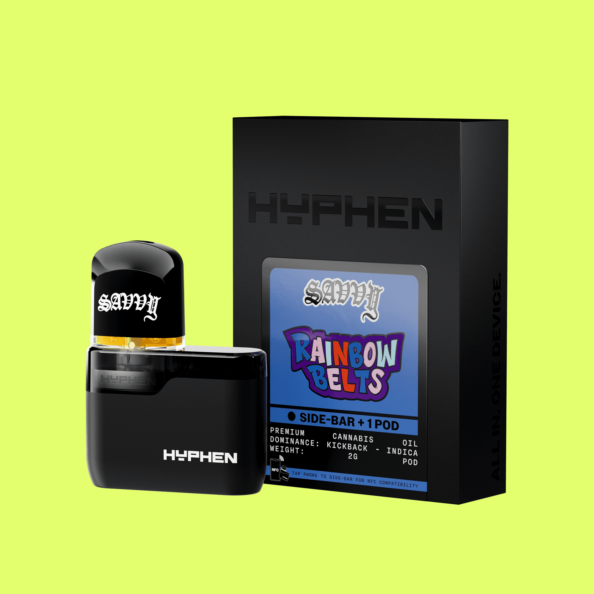Savvy Hyphen Rainbow Belts Pod & Battery | Kit | 2g