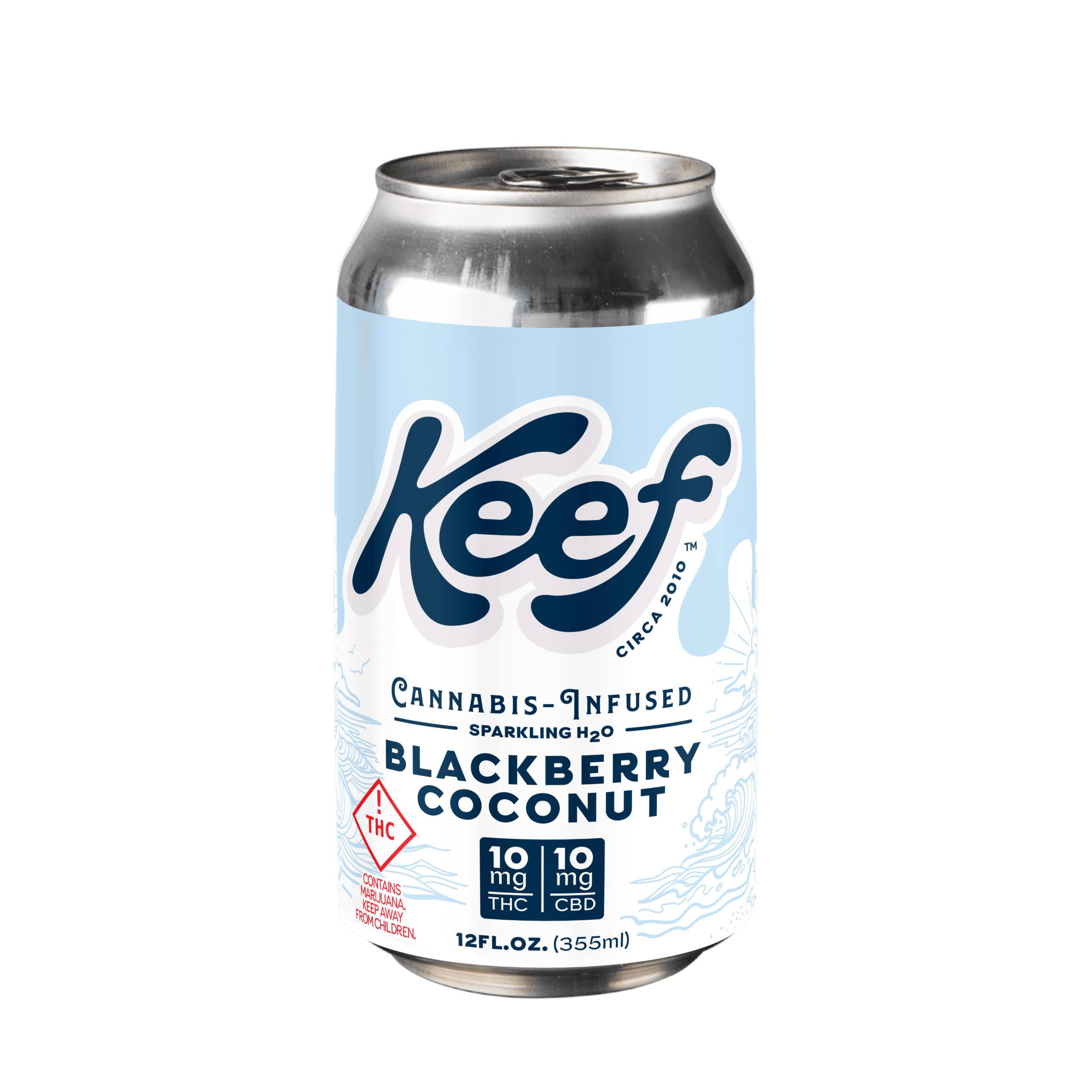 Keef Soda Keef Sparkling Blackberry Coconut H20 - 20mg | 1:1 CBD/THC