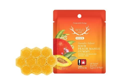 Wyld Wyld One Gummy 100 MG Sour Peach Mango (H)