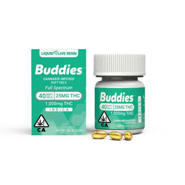 BUDDIES BRAND Buddies - 10pc THC 100mg Soft Gels 1000mg Concentrates