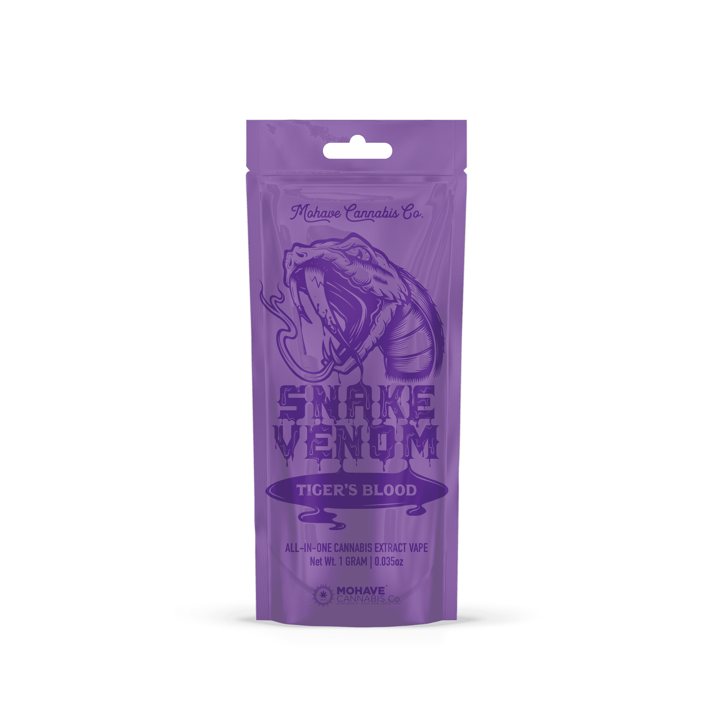 Mohave Cannabis Co. Mohave Snake Venom AIO Disposable Vape 1g Tiger's Blood