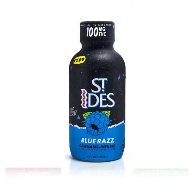 ST. IDES Blue Razz Shot Single 100MG Edibles