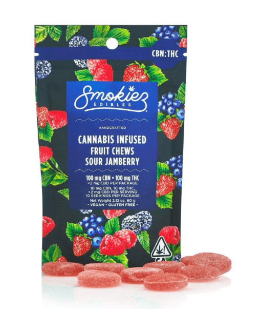 Smokiez Edibles Sour Jamberry | 100mg THC : 100mg CBN
