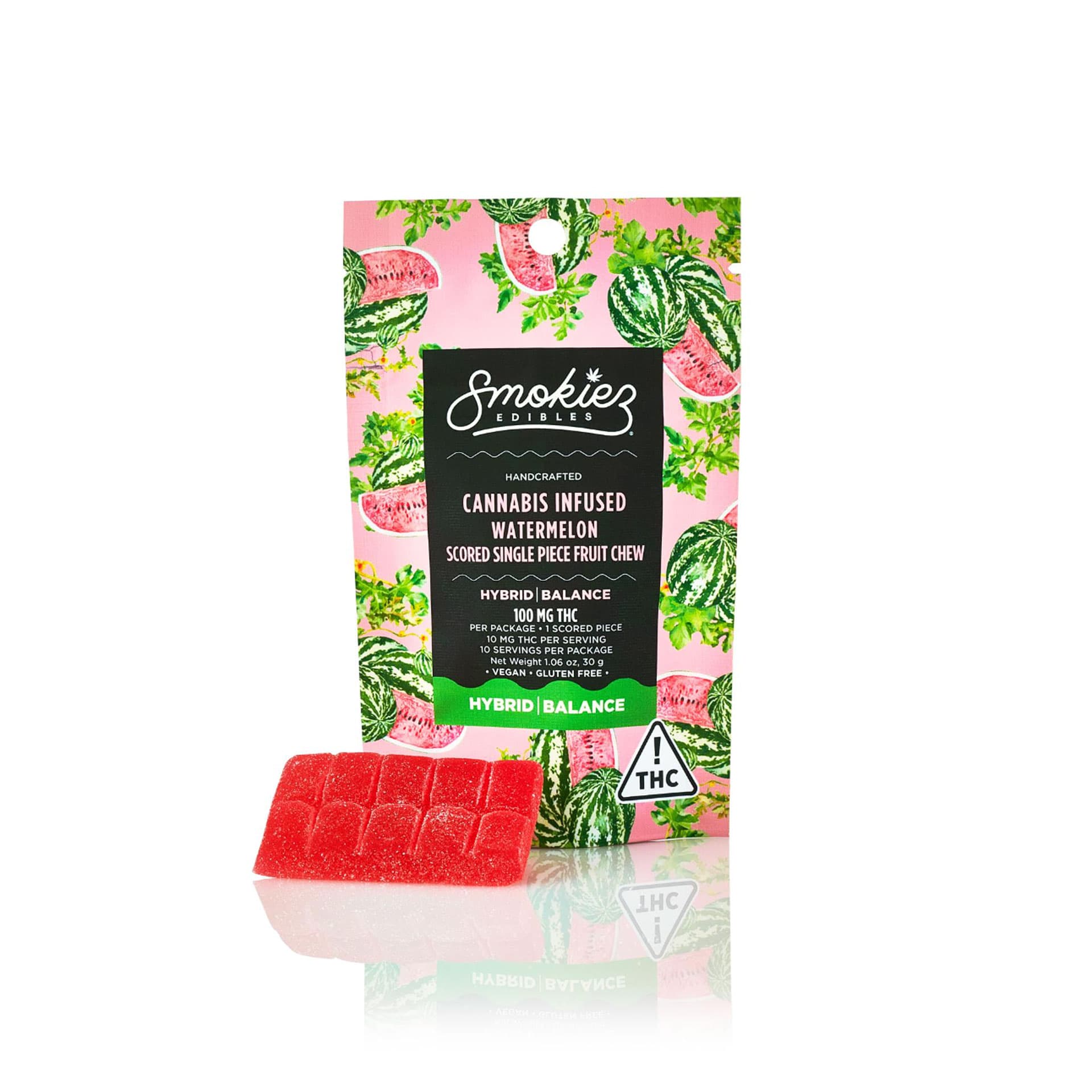 Smokiez Edibles Smokiez Watermelon (H) Scored Single Fruit Chews 1pk 100mg