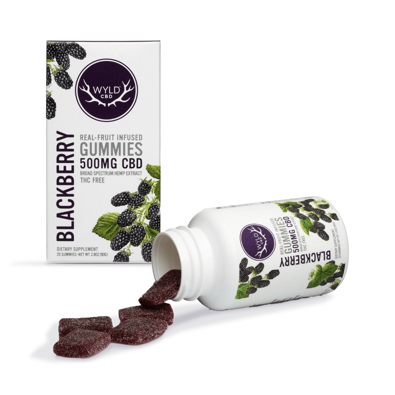 WYLD CBD Blackberry CBD Gummies | 20-pack