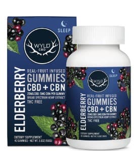 Wyld CBD HEMP Gummies | Elderberry | 5:1 CBD:CBN | 40 x 25mg
