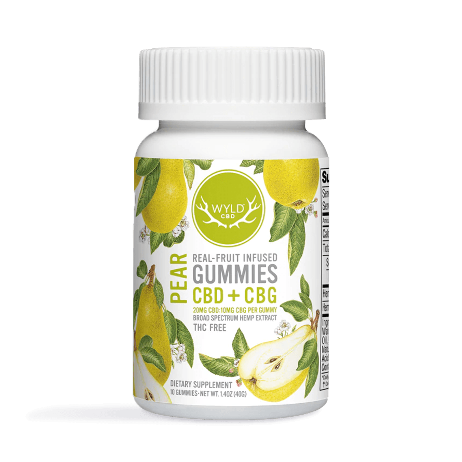 Wyld CBD Pear CBD:CBG Gummies | 10-pack