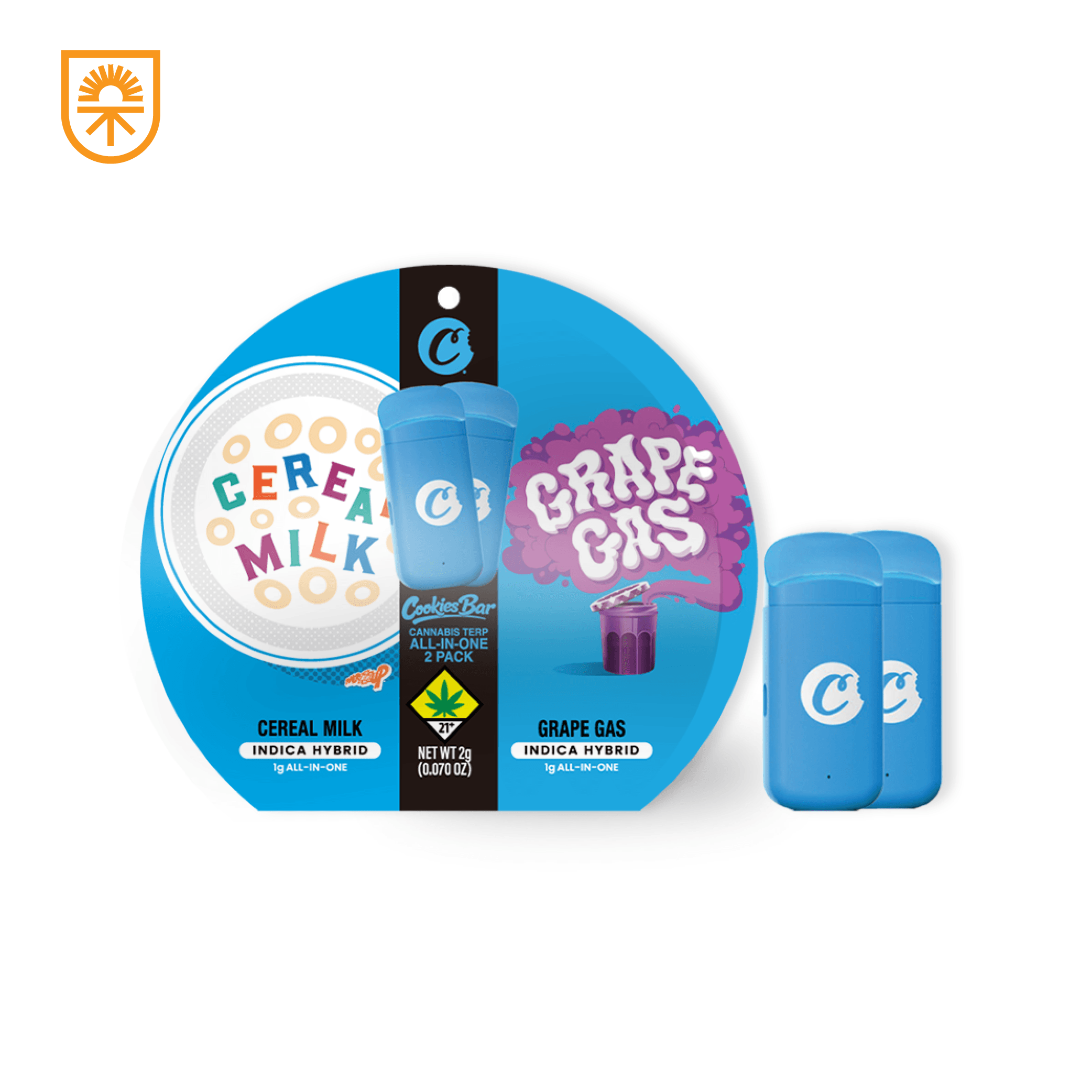 Cookies - Concentrates Cereal Milk x Grape Gas - Cookies - Bar - All-In-One 2 Pack - 2g