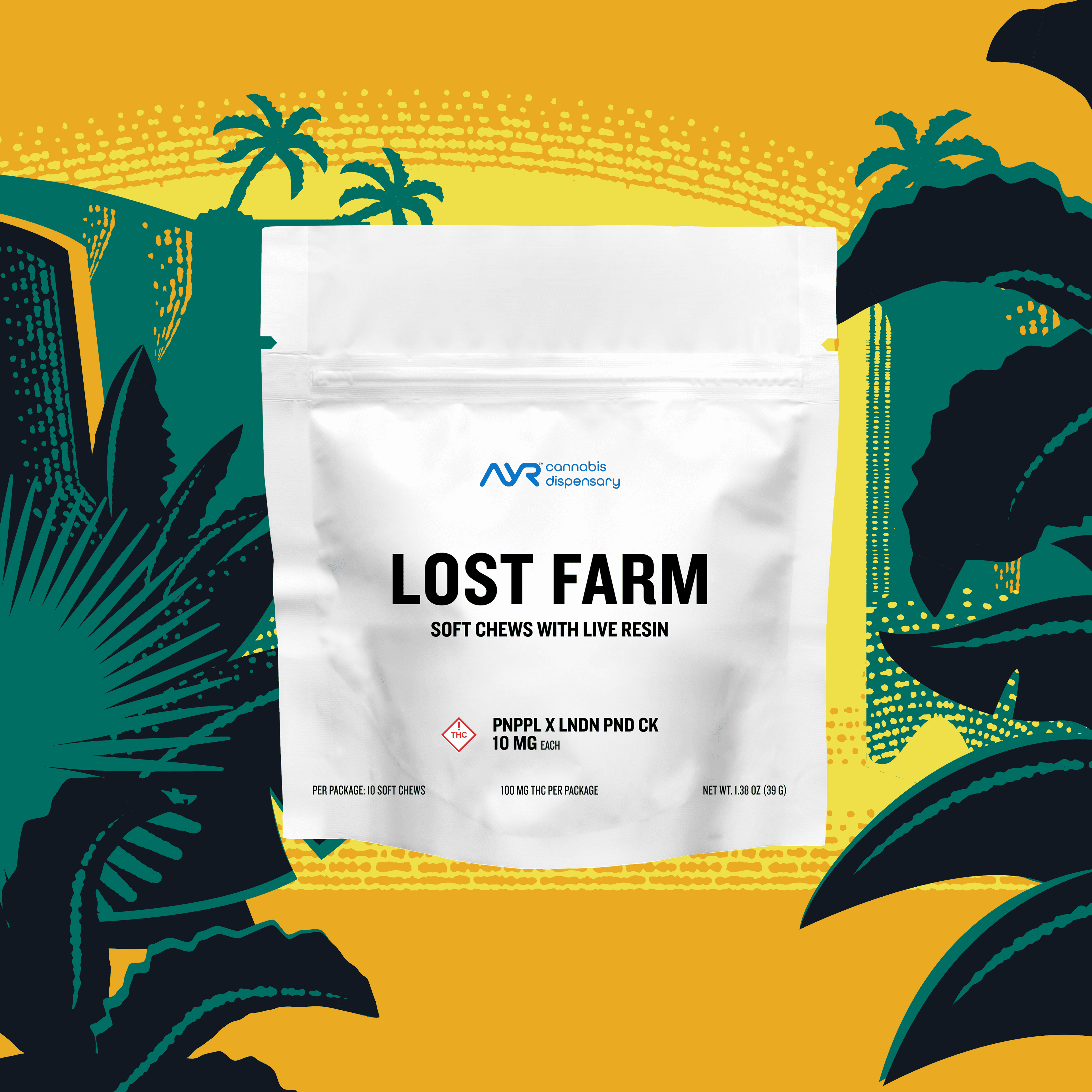 Lost Farm Pineapple x London Pound Cake Live Resin Chews