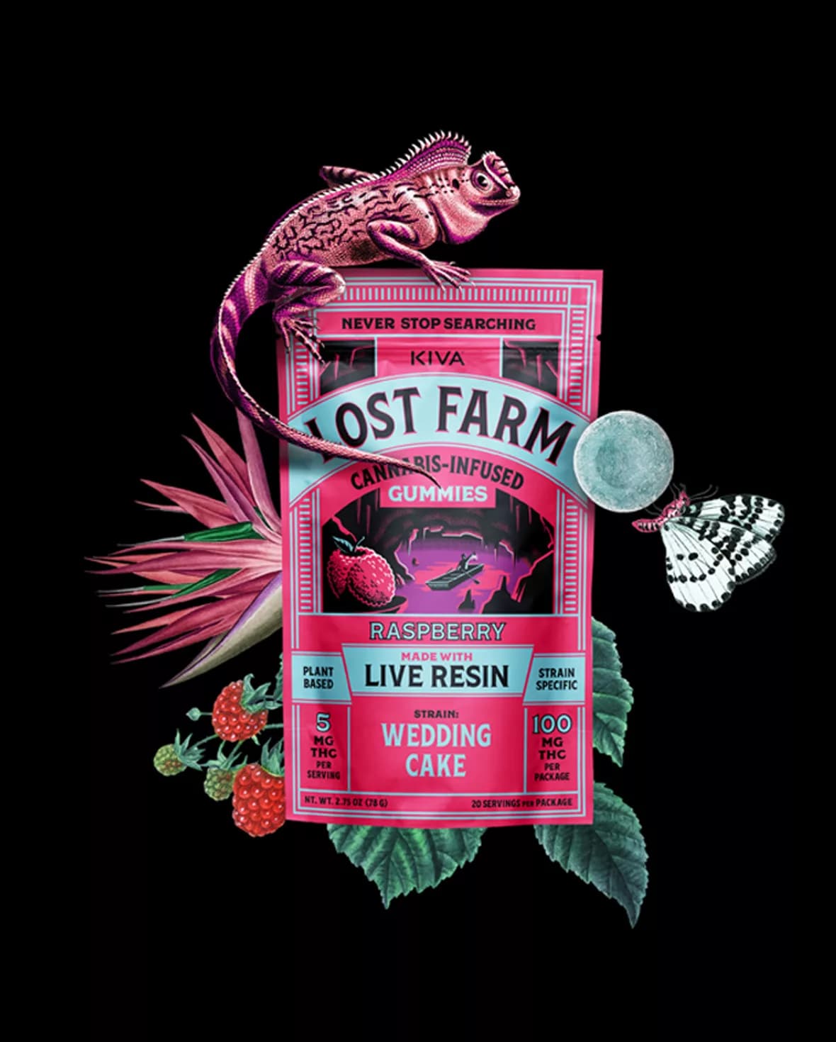 Lost Farm Live Resin Chews: Wedding Cake x Raspberry [20 servings]