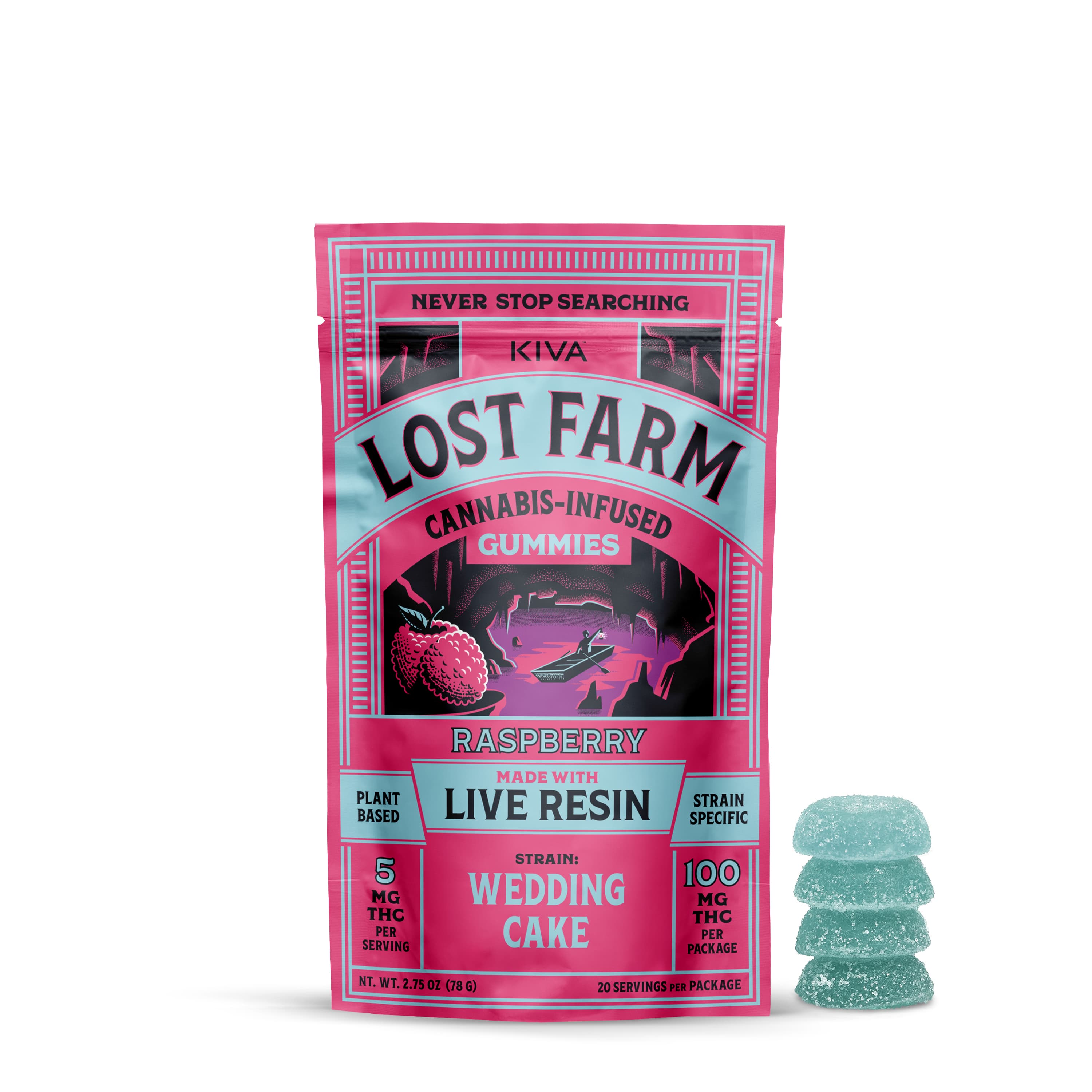Lost Farm Raspberry x Wedding Cake | Chews | 100mg