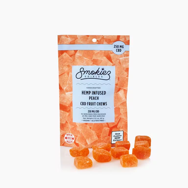 Smokiez Edibles 250mg CBD Peach Gummies - 10 Pack - Smokiez